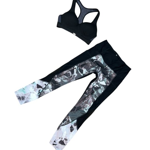 (6 for $25) Apana Abstract Camo Athletic Leggings with Mesh Insert - Small - Picture 6 of 7